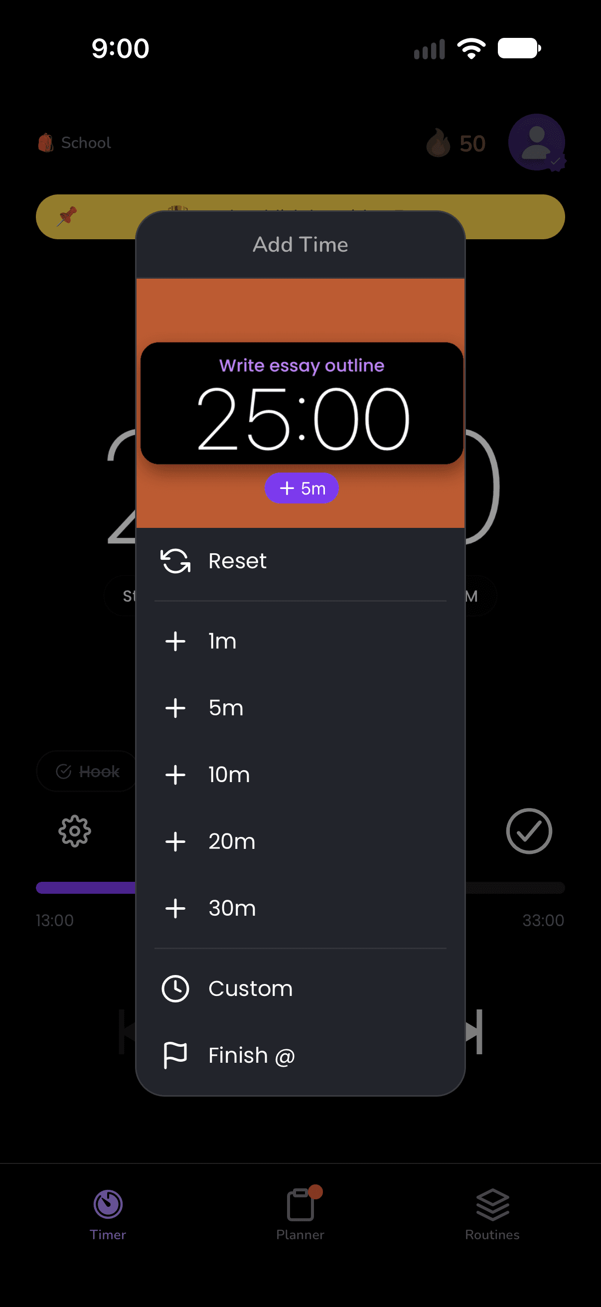 Add time