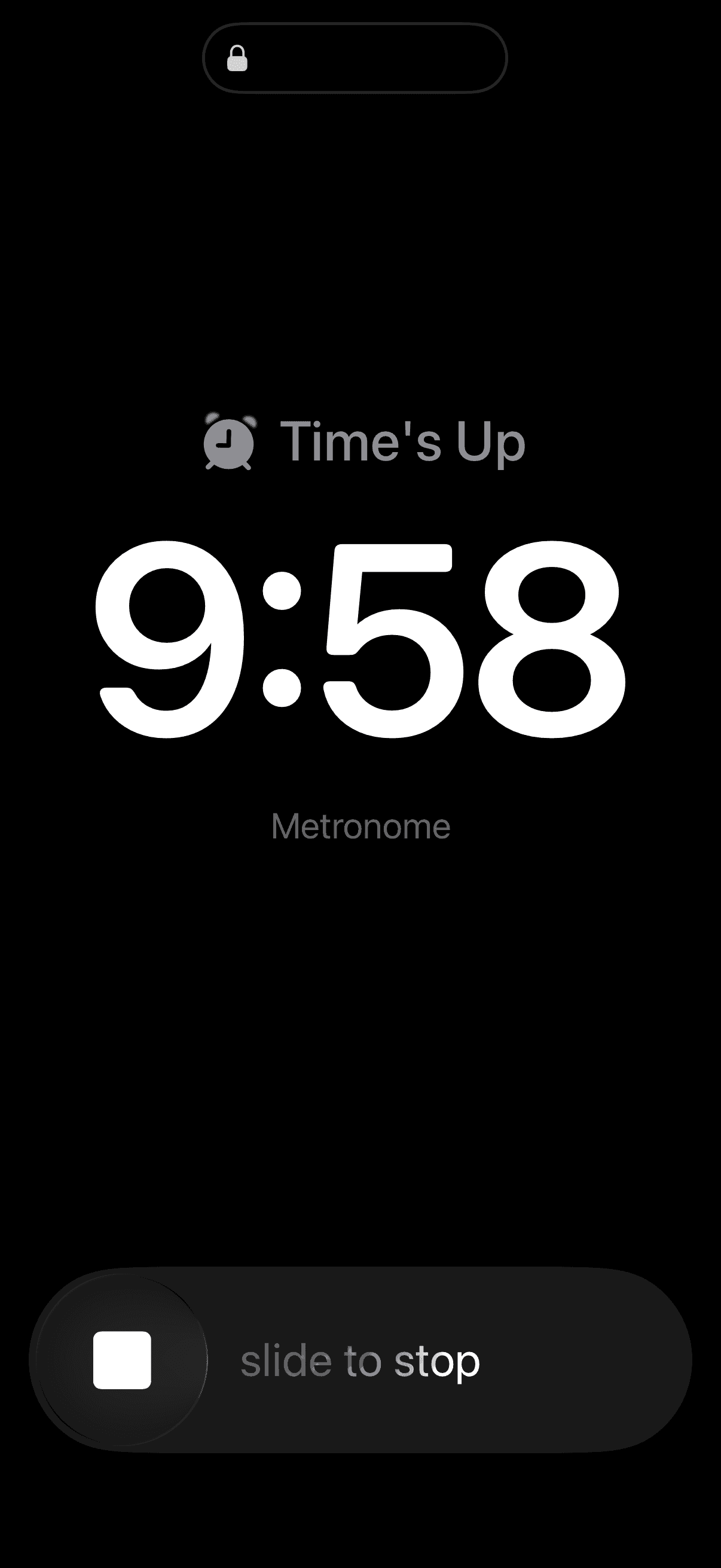 Full-screen alarm